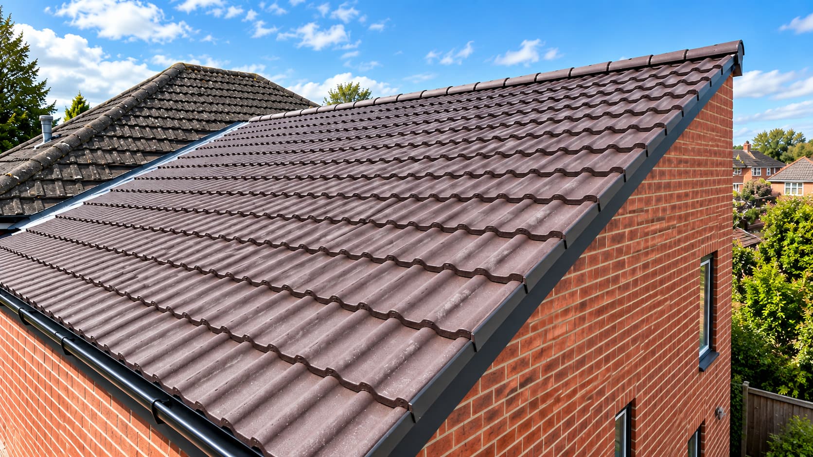 Completed roof tiling project in Hampshire by BMS Building Master Specialist